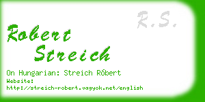 robert streich business card