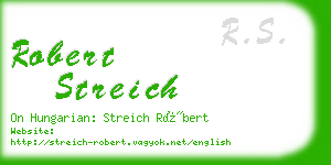 robert streich business card